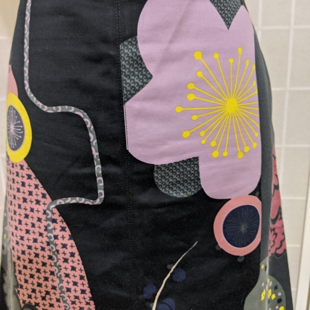 Vintage Kenzo A-line floral hippie 60s skirt - Picture 2 of 6